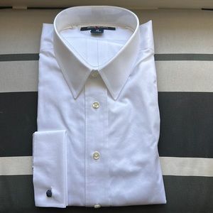 Brooks Brothers, Boys Non-Iron Cotton French Cuff Dress Shirt, white, size 20